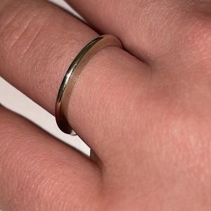 Solid 14K White Gold BAYLOR Designer Band Ring Vintage Stacking Stackable Stack